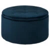 Sohome Poef Takeesha - Velvet - Blauw 1 Sohome Poef Takeesha - Velvet - Blauw -Meubelwinkel 1000094492