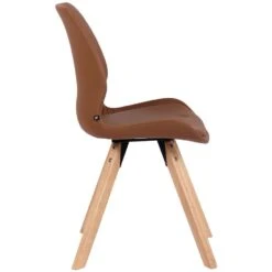 CLP Eetkamerstoel Luna Kunstleder Koperkleurig -Meubelwinkel 1000095329 0103