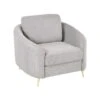 Beliani Fauteuil TROSA - Grijs Polyester -Meubelwinkel 1000095335