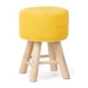 KidsDepot Kruk Iggy 29 Cm Katoen En Hout Geel -Meubelwinkel 1000095424