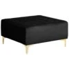 Beliani Ottomaan ABERDEEN - Zwart Fluweel 2 Beliani Ottomaan ABERDEEN - Zwart Fluweel -Meubelwinkel 1000095865