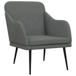 VidaXL Fauteuil 63x76x80 Cm Stof Donkergrijs
