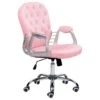 Beliani Bureaustoel PRINCESS - Roze Kunstleer 1 Beliani Bureaustoel PRINCESS - Roze Kunstleer -Meubelwinkel 1000096226