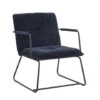 Fauteuil Hailey Donkerblauw Chenille - Stof - Blauw -Meubelwinkel 1000097055