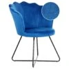 Beliani Fauteuil LOVELOCK - Blauw Fluweel 2 Beliani Fauteuil LOVELOCK - Blauw Fluweel -Meubelwinkel 1000097751