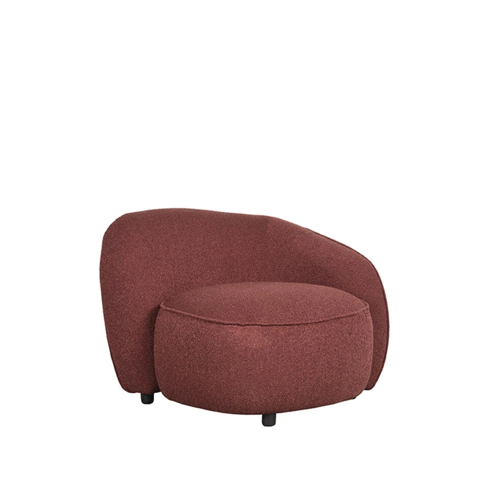 LABEL51 Fauteuil Livo Rechts - Winered - Boucle 5 LABEL51 Fauteuil Livo Rechts - Winered - Boucle - Afbeelding 3