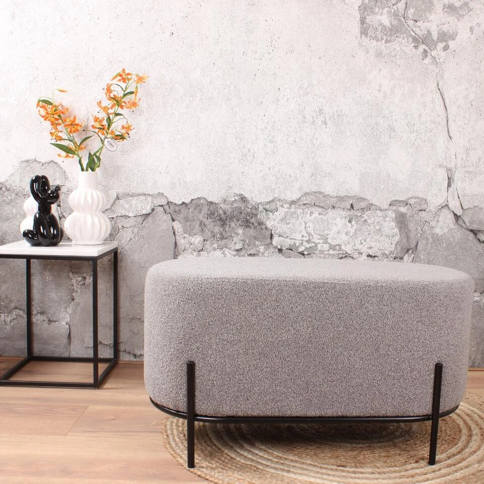 DS4U® Torben Hocker Duo - Stof - Grijs 5 DS4U® Torben Hocker Duo - Stof - Grijs - Afbeelding 3