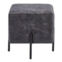 DS4U® Jorg Hocker 36x36x38cm - Stof - Grijs