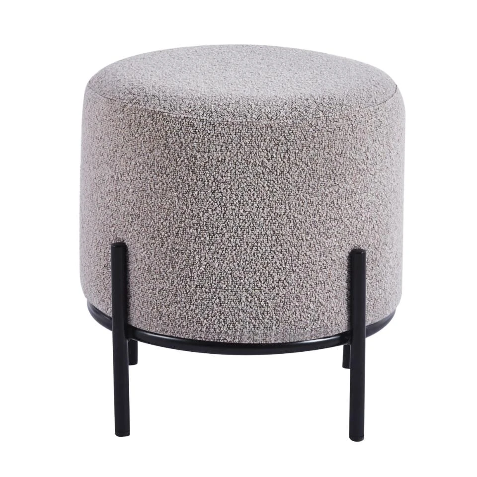 DS4U® Torben Hocker 35x38cm - Stof - Taupe 3 DS4U® Torben Hocker 35x38cm - Stof - Taupe