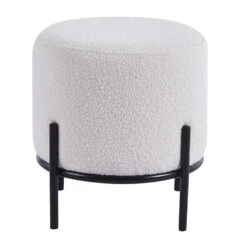 DS4U® Torben Hocker 35x38cm - Stof - Wit