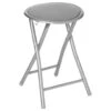 5five Bijzet Krukje/stoel - Opvouwbaar - Zilver/grijs - 46 Cm -Meubelwinkel 1000098913