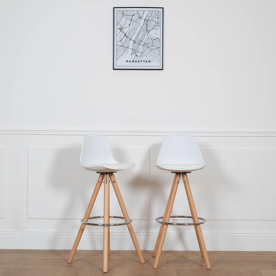 Happy Garden Stoelen TOBIAS - Wit - Plastic 4 Happy Garden Stoelen TOBIAS - Wit - Plastic - Afbeelding 2