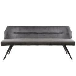 Diego Eetkamerbank Velvet - Stof - Grijs