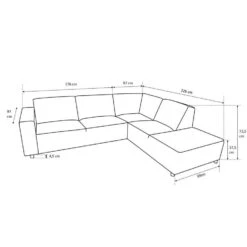 Hoekbank Nolan Links - Donkergrijs -Meubelwinkel 10101990 9600