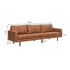 Bank Collin 4-zits - Cognac -Meubelwinkel 10109856 6900
