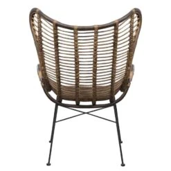 Fauteuil Jasmine - Rotan/metaal - Bruin -Meubelwinkel 10207008 0900