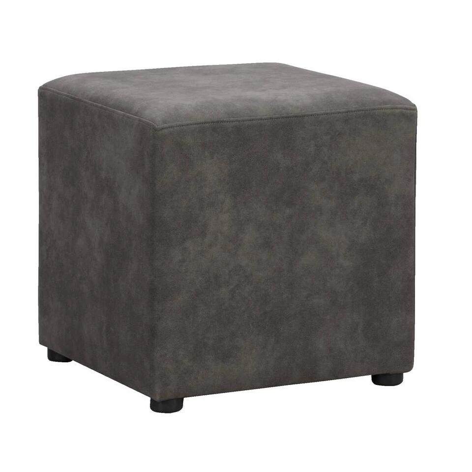 Hocker Nando - Antraciet - 45x45x45 Cm 4 Hocker Nando - Antraciet - 45x45x45 Cm - Afbeelding 2