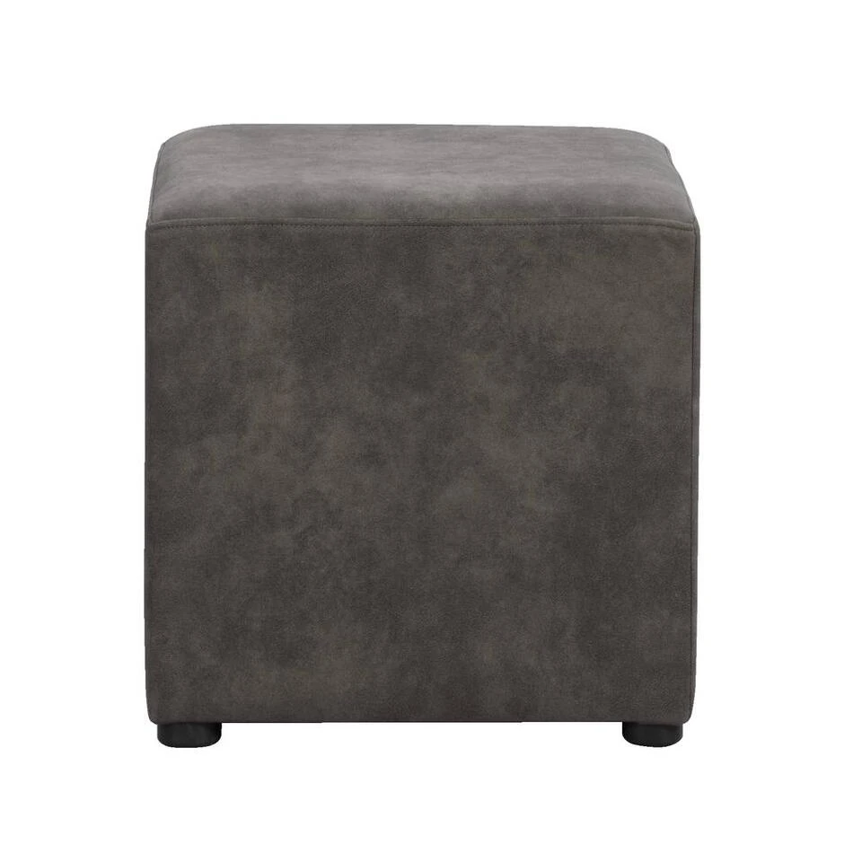 Hocker Nando - Antraciet - 45x45x45 Cm 3 Hocker Nando - Antraciet - 45x45x45 Cm