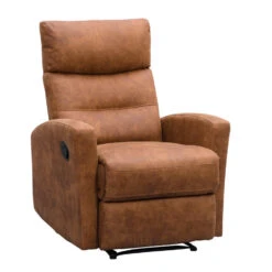 Relaxfauteuil Jackson - Stof - Cognac -Meubelwinkel 10209884 0300