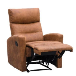 Relaxfauteuil Jackson - Stof - Cognac -Meubelwinkel 10209884 0810