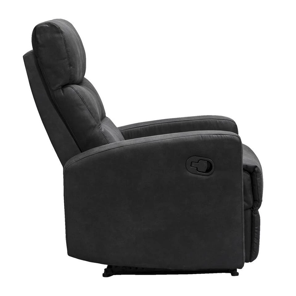 Relaxfauteuil Jackson - Stof - Zwart 6 Relaxfauteuil Jackson - Stof - Zwart - Afbeelding 4