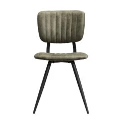 Eetkamerstoel Brim - Stof - Olijfgroen