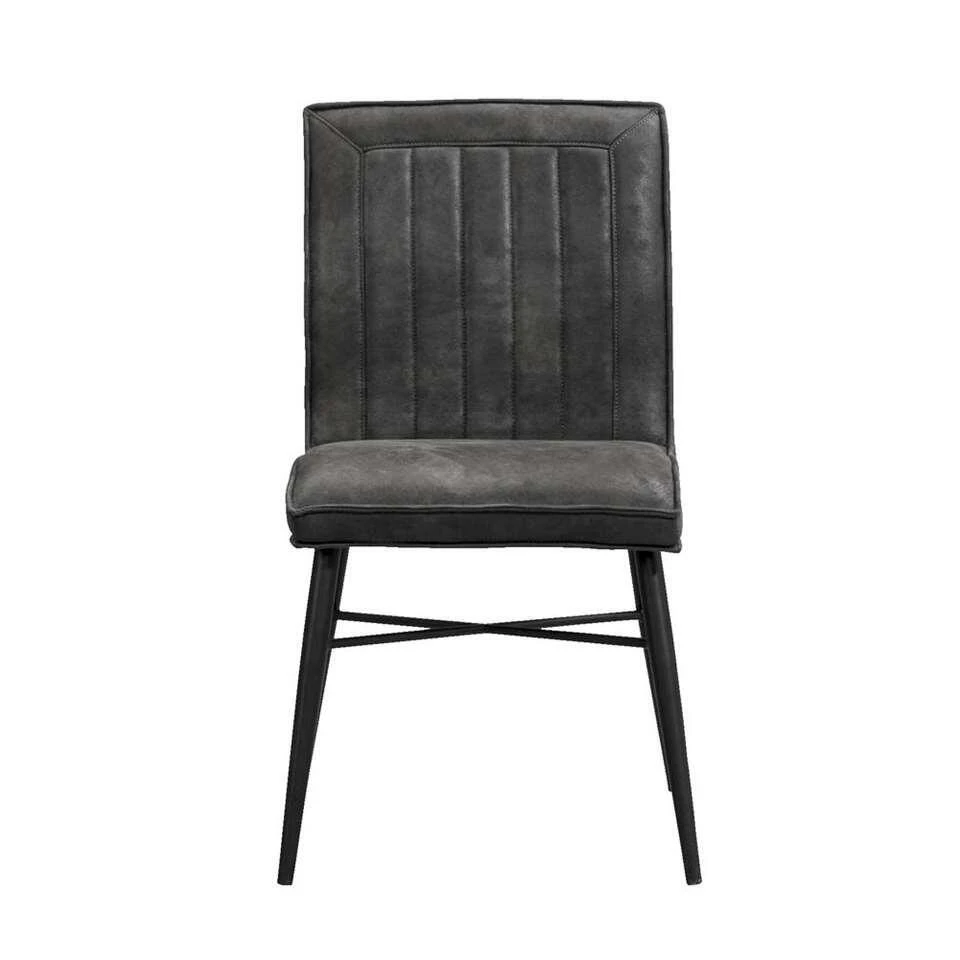 Eetkamerstoel Novan - Stof - Antraciet 3 Eetkamerstoel Novan - Stof - Antraciet