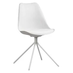 Eetkamerstoel Senja - Wit - Wit Metaal -Meubelwinkel 10302751 0300