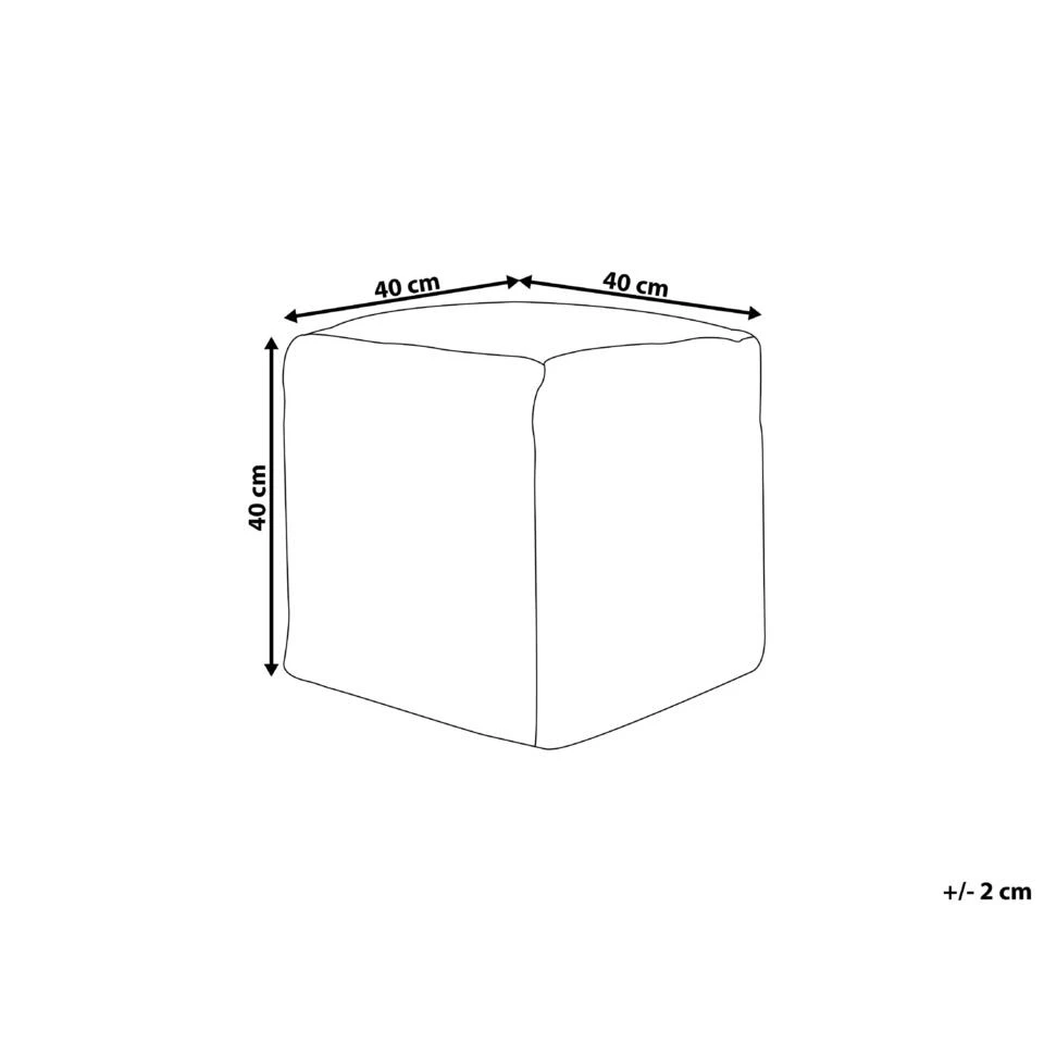 Beliani Poef PANDRAN - Zwart Katoen 5 Beliani Poef PANDRAN - Zwart Katoen - Afbeelding 3