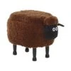 Beliani Dierenhocker SHEEP - Bruin Polyester -Meubelwinkel 1156473450