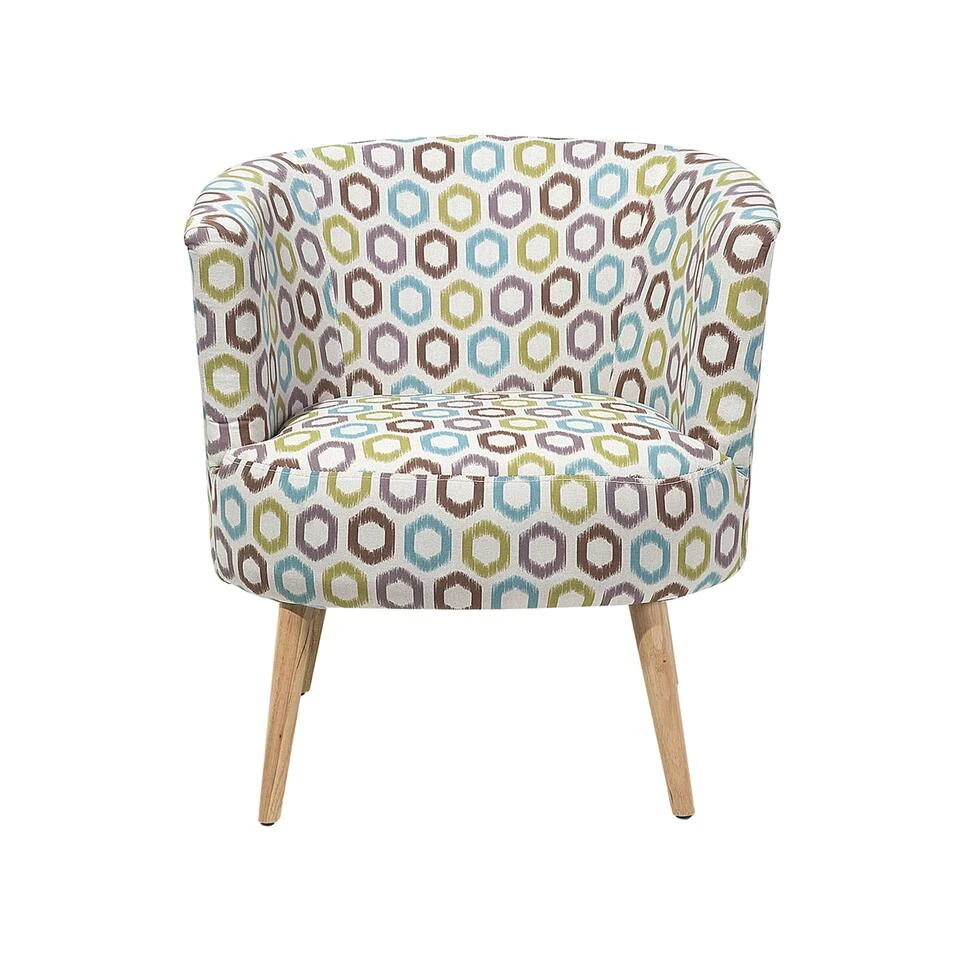 Beliani Fauteuil ODENZEN - Multicolor Polyester 6 Beliani Fauteuil ODENZEN - Multicolor Polyester - Afbeelding 4