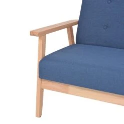 VidaXL Fauteuil Stof Blauw 9 VidaXL Fauteuil Stof Blauw -Meubelwinkel 1206934226 0103