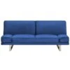Beliani Slaapbank - YORK Blauw Fluweel 1 Beliani Slaapbank - YORK Blauw Fluweel -Meubelwinkel 1207725826