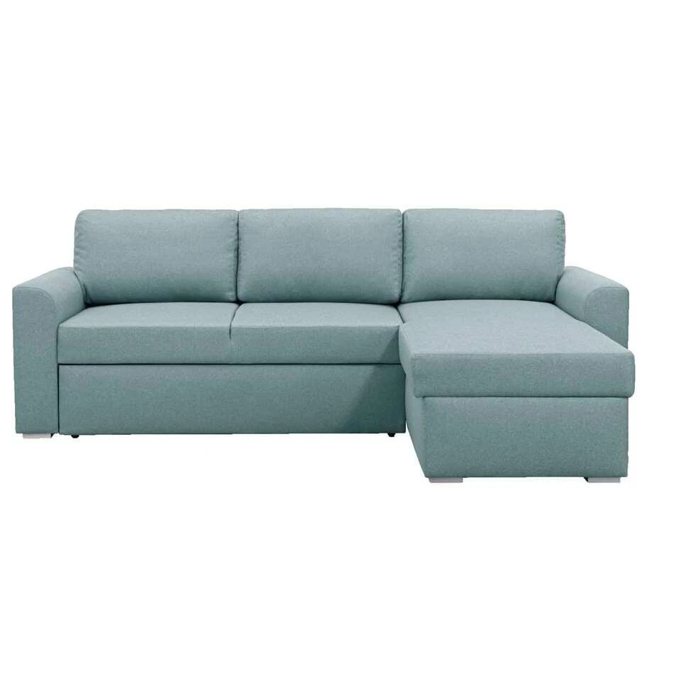 Slaapbank Bern Met Opbergruimte - Grijs/groen - 85x226x165 Cm 3 Slaapbank Bern Met Opbergruimte - Grijs/groen - 85x226x165 Cm