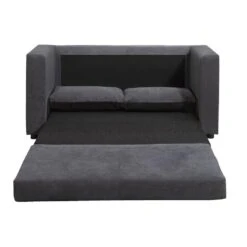 Slaapbank Sirena - Antraciet - 72x139x69 Cm -Meubelwinkel 12600405 0101