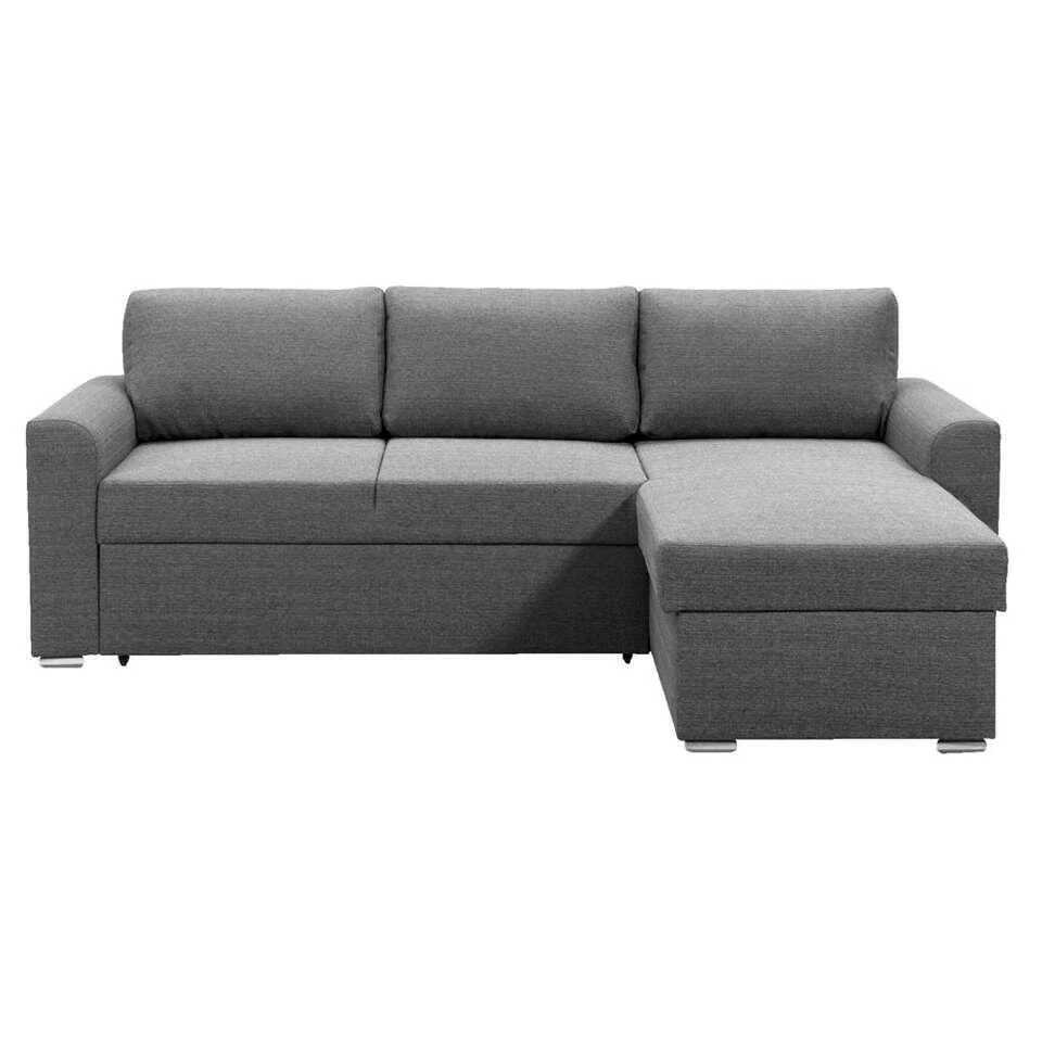 Slaapbank Bern Met Opbergruimte - Antraciet - 85x226x165 Cm 3 Slaapbank Bern Met Opbergruimte - Antraciet - 85x226x165 Cm