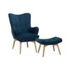 Beliani Fauteuil VEJLE - Blauw Fluweel 2 Beliani Fauteuil VEJLE - Blauw Fluweel -Meubelwinkel 1291507774