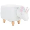 Beliani Dierenhocker UNICORN - Wit Polyester, Katoen -Meubelwinkel 1324632325