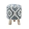 Beliani Hocker AGRA - Wit Wol, Katoen -Meubelwinkel 1503335926