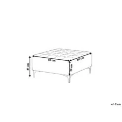 Beliani Ottomaan ABERDEEN - Zwart Fluweel -Meubelwinkel 150fbf50878d4051a12a9de3c38ba43a