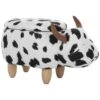 Beliani Dierenhocker COW - Zwart Polyester -Meubelwinkel 1528976192