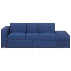 Beliani Driezitsbank - FALSTER Blauw Polyester