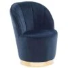 Beliani Fauteuil ALBY - Blauw Fluweel -Meubelwinkel 1599724122