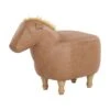 Beliani Dierenhocker HORSE - Beige Kunstleer -Meubelwinkel 1607456240