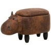 Beliani Dierenhocker HIPPO - Bruin Kunstleer -Meubelwinkel 1611456238