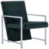 VidaXL Fauteuil Met Chromen Poten Fluweel Donkergroen -Meubelwinkel 1617636192