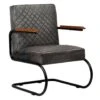VidaXL Fauteuil Echt Leer Grijs 2 VidaXL Fauteuil Echt Leer Grijs -Meubelwinkel 1625525952