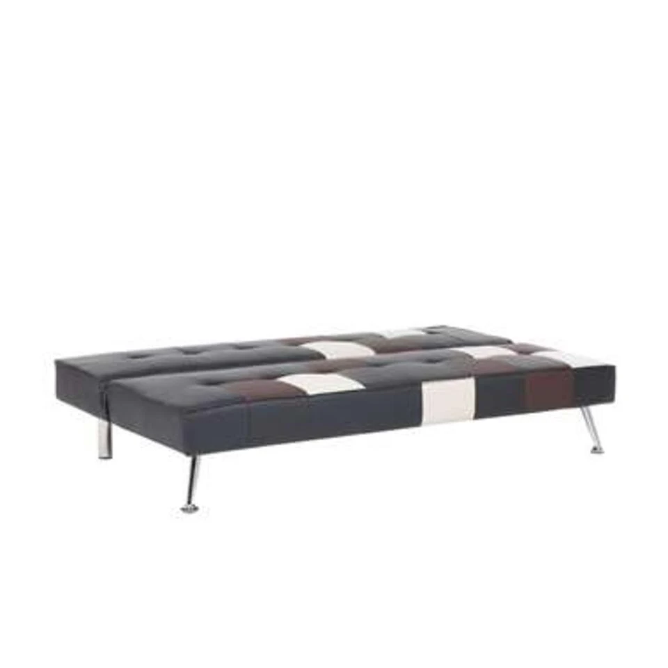 Beliani Driezitsbank - OLSKER Zwart Kunstleer 6 Beliani Driezitsbank - OLSKER Zwart Kunstleer - Afbeelding 4