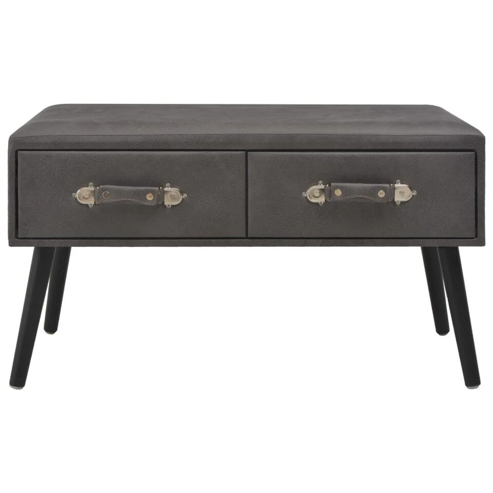 VidaXL Bank Met Lades 80 Cm Kunstleer Grijs 5 VidaXL Bank Met Lades 80 Cm Kunstleer Grijs - Afbeelding 3