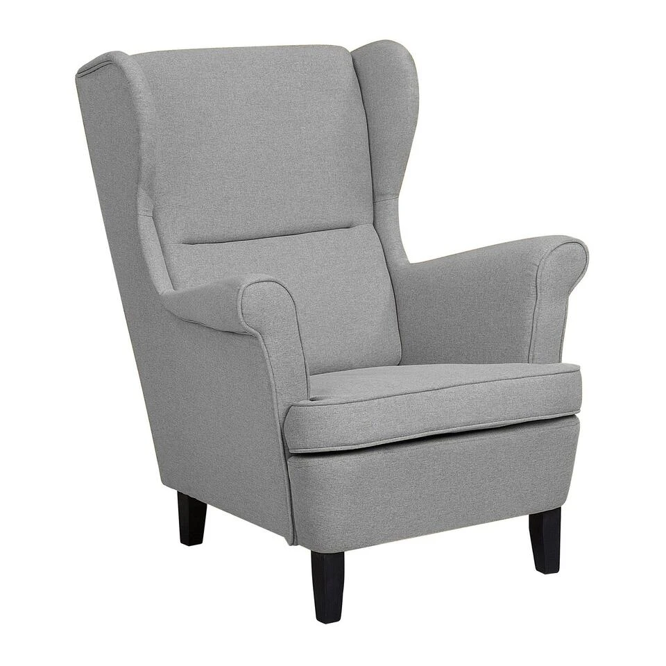 Beliani Oorfauteuil ABSON - Grijs Polyester 3 Beliani Oorfauteuil ABSON - Grijs Polyester